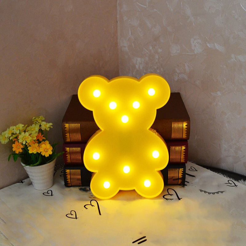 Simplicity LED Wall Night Night Light Lampone per orso per orso con tonalità di plastica per cardano