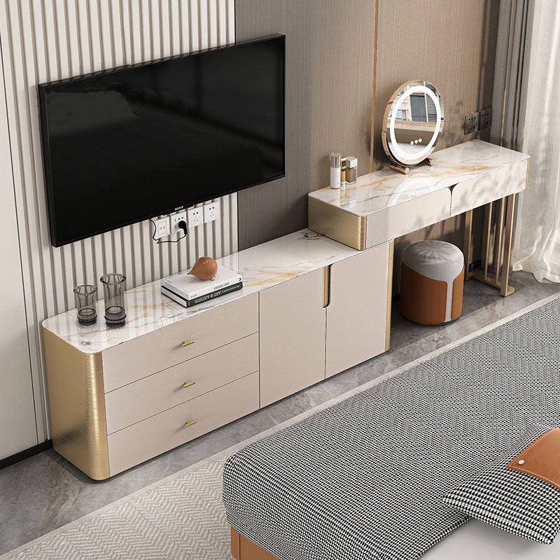 13.65-inch W Classic Glam Storage Chest Stone Storage Chest Dresser