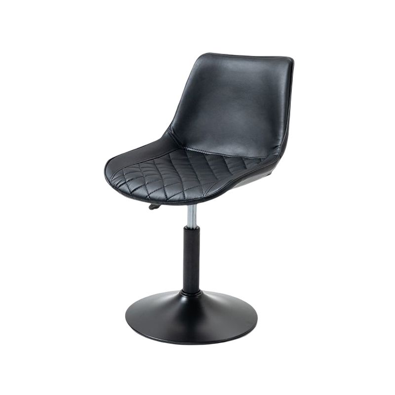 Industrial Bar and Counter Stool Adjustable Height Stool with Pedestal Base in Black