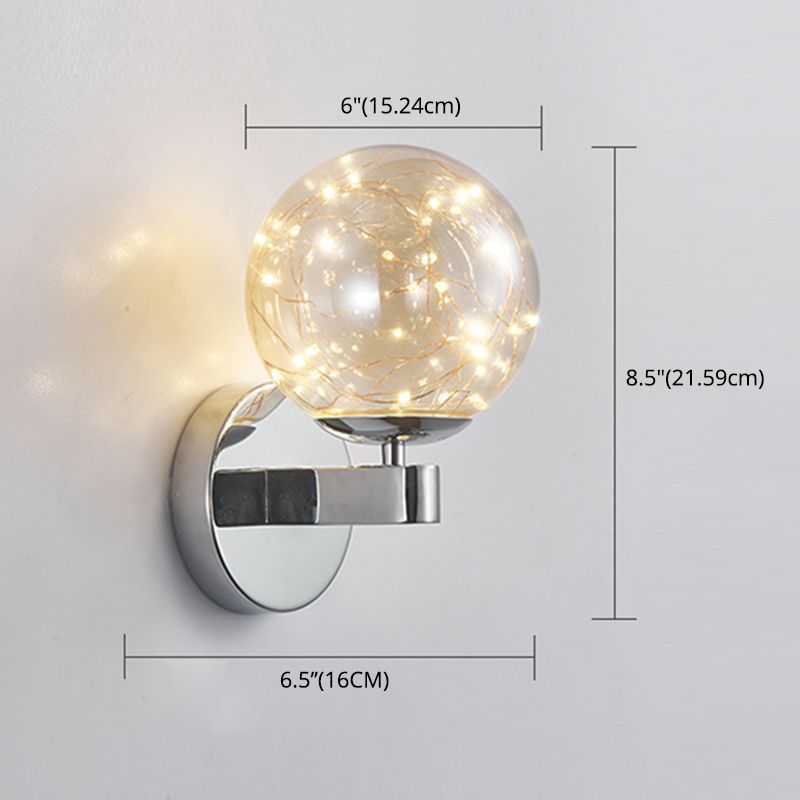 Nordic Modern Sconce Light Round Shape Star Wall Lamp for Bedroom Living Room