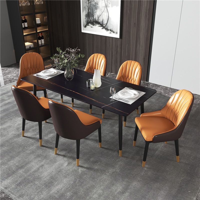 Modern Metal Dining Room Set 1/2/5/7 Pieces Dining Furniture Set