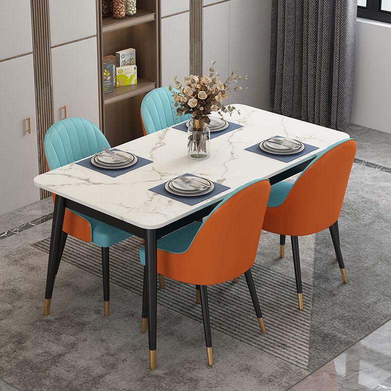 Modern Style Sintered Stone Dinette Set with Rectangle Table Dining Room Furniture for Dining Room