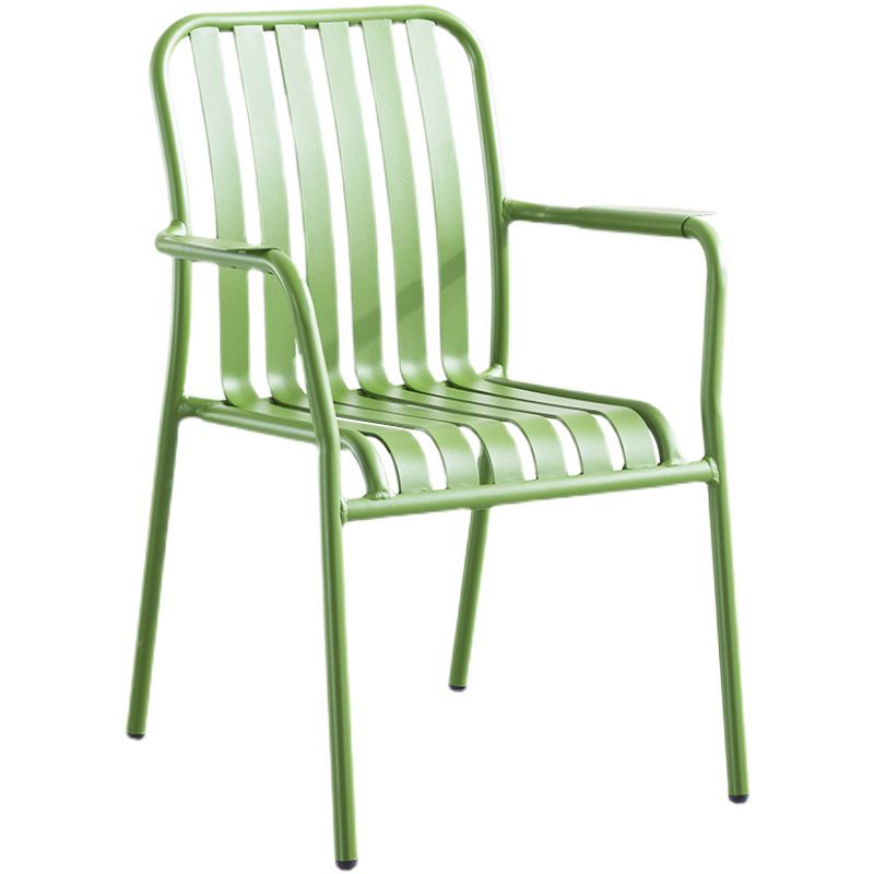 Metal Dining Side Chair Modern Patio Dining Armchair Set of 1/2/4/6/8
