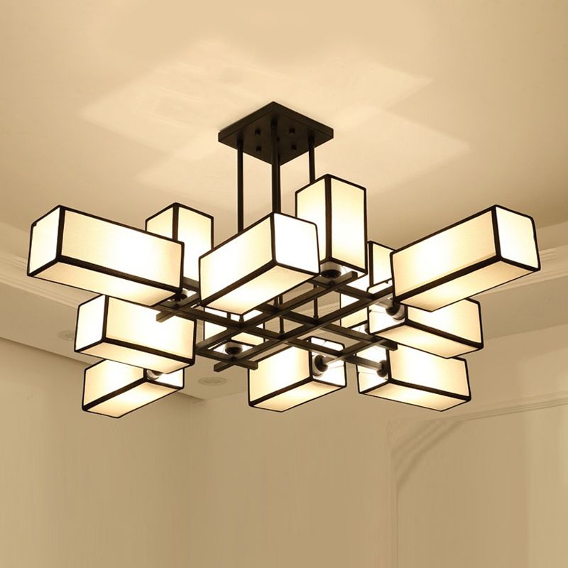 Minimalist Sputnik Hanging Lamp Fabric Chandelier Lighting for Living Room