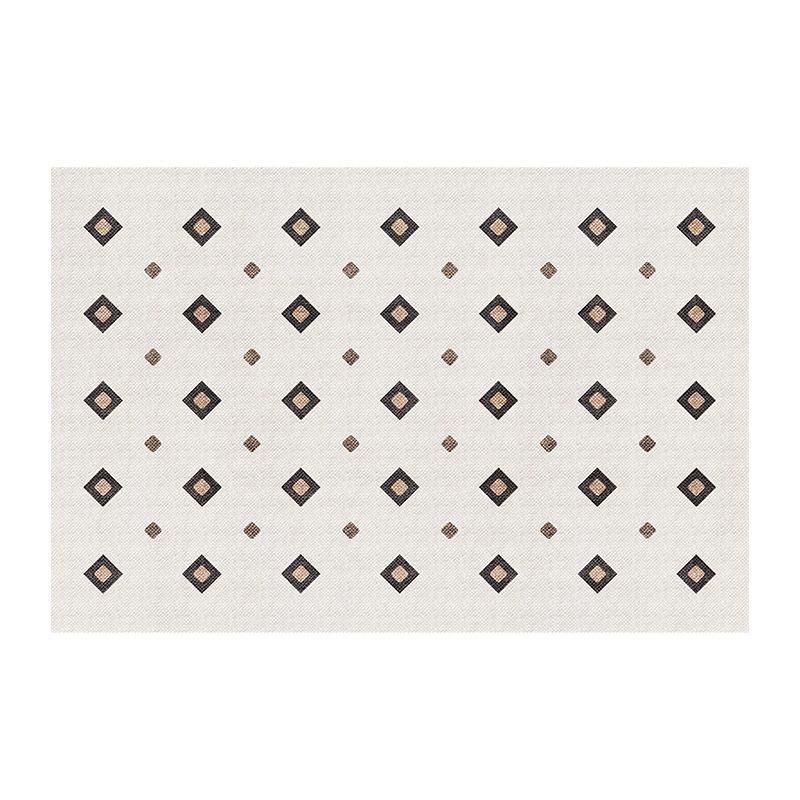 Light Grey Casual Rug Polyester Striped Indoor Rug Washable Rug for Home Decor