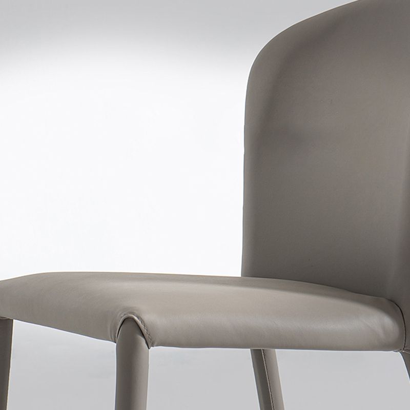 Faux Leather Kitchen Dining Armless Chair Upholstered Dining Chair