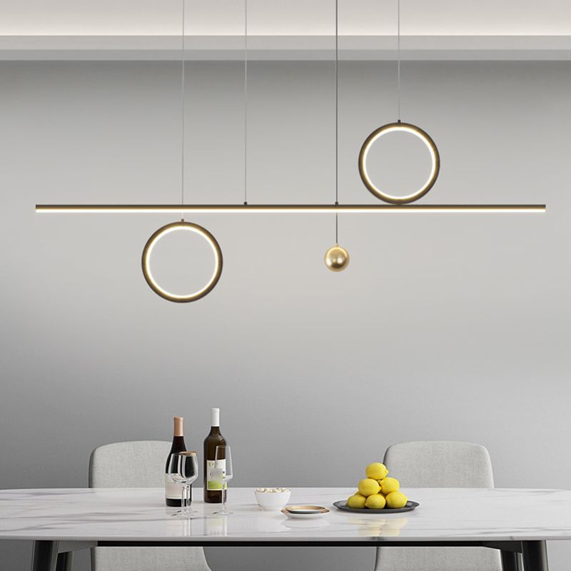 3 Light Geometric Island Lights Contemporary Island Lighting Metal Island Ceiling Light