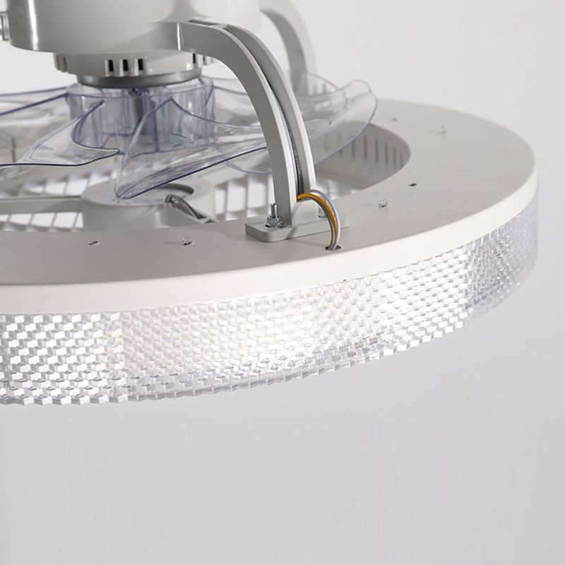 20 "runde Kasten Deckenlüftungslampe minimalistische weiße LED -Halbflush -Licht für Schlafzimmer