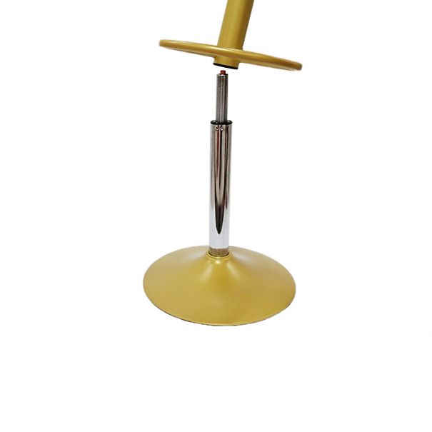 Glam Liftable Rotatable Counter Stool Steel Cafe Bar Stool with Velvet Cushion and Pedal