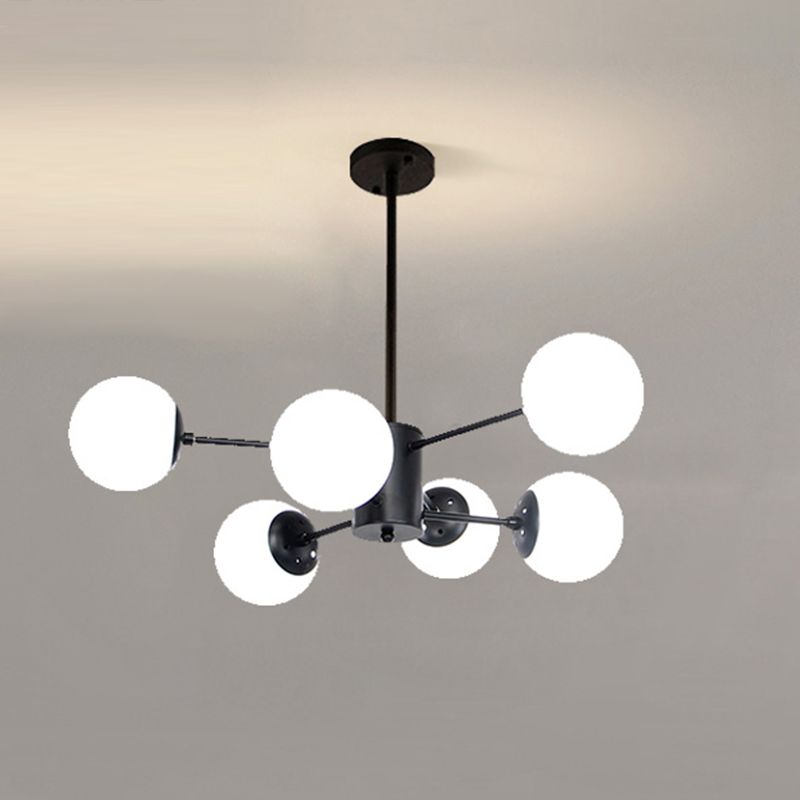 Nordic Globe Chandelier Glass Shade Multi Light Chandelier Pendant for Living Room