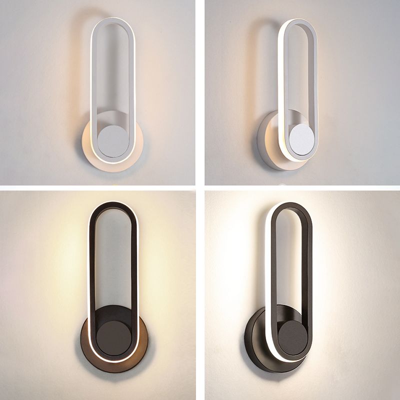 11.8" Height Modern Simplicity LED Wall Lamp 330° Rotatable Line Light for Bedroom