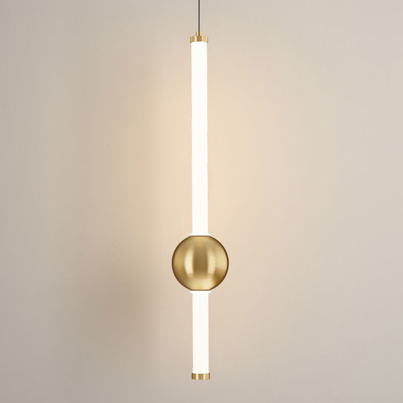 Salle de salle à manger minimalisme de pendentif en fer linéaire