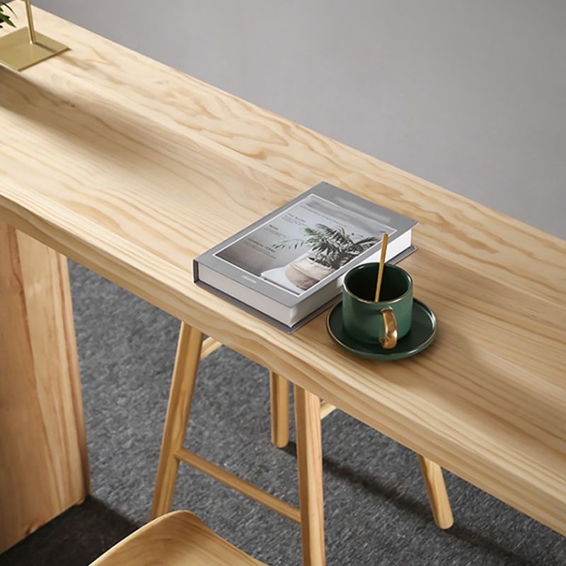 1/3/9 Pieces Modern Rectangular Pub Table Set Wooden Counter Table with Backless Stools