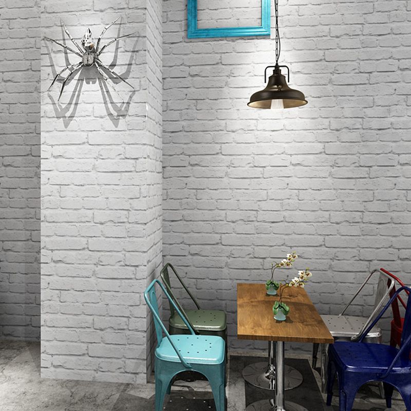 Multicolor Vinyl Wallpaper Roll Brick Pattern Moisture Resistant Wall Art, 57.1 sq-ft