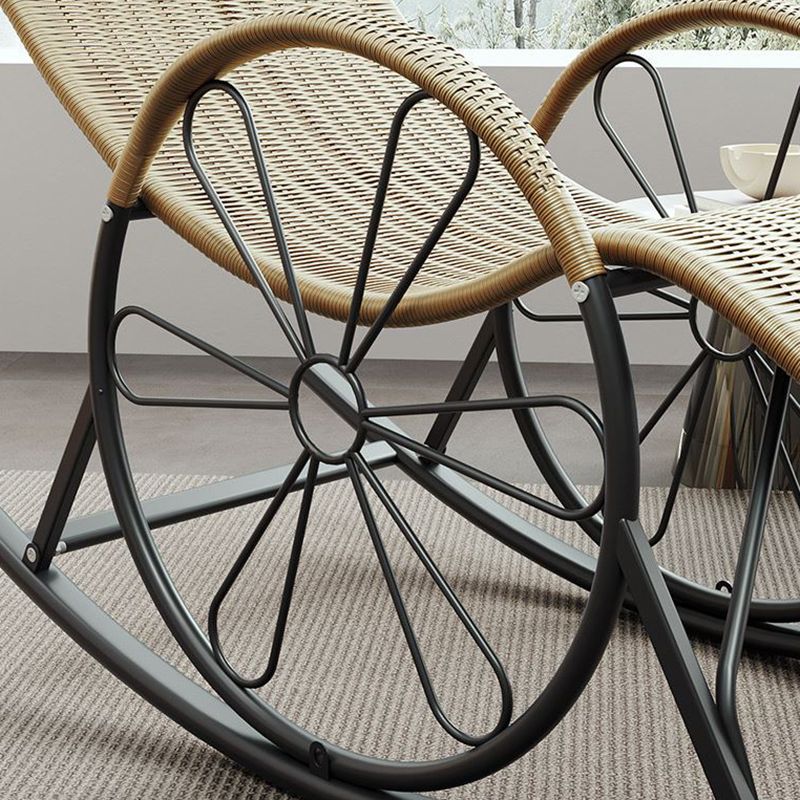 Modern Wicker Rocking Chair Reclining Rocker Chair for Living Room