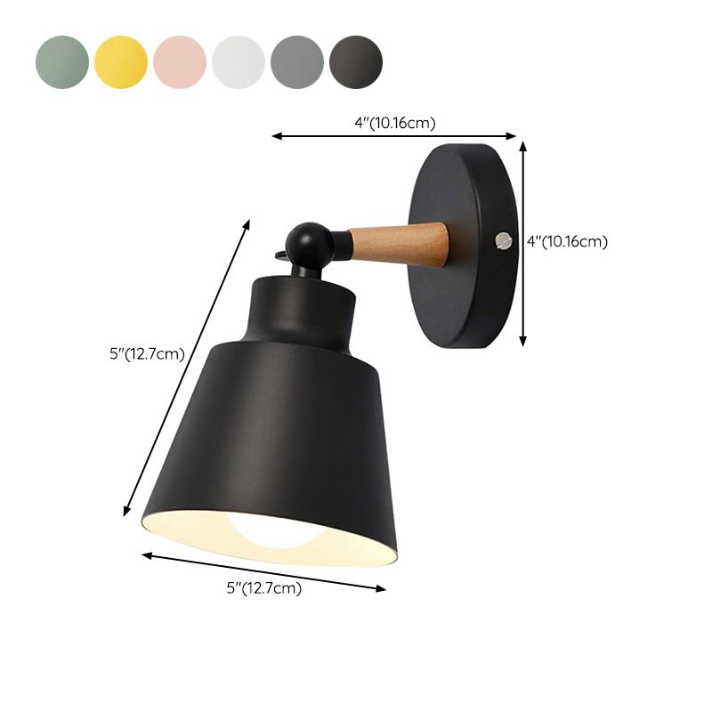 Geometric Shape Wood Wall Light Fixture Modern Style Wall Lamp for Dining Room