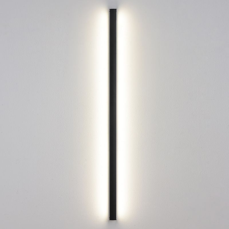 Linearer Wandleuchte moderne Metall 1 Lichtwand montieren Licht in Schwarz