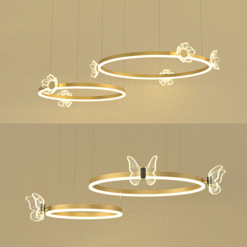 Kit de luz colgante de metal de techo orbicular moderno para sala de estar para sala de estar