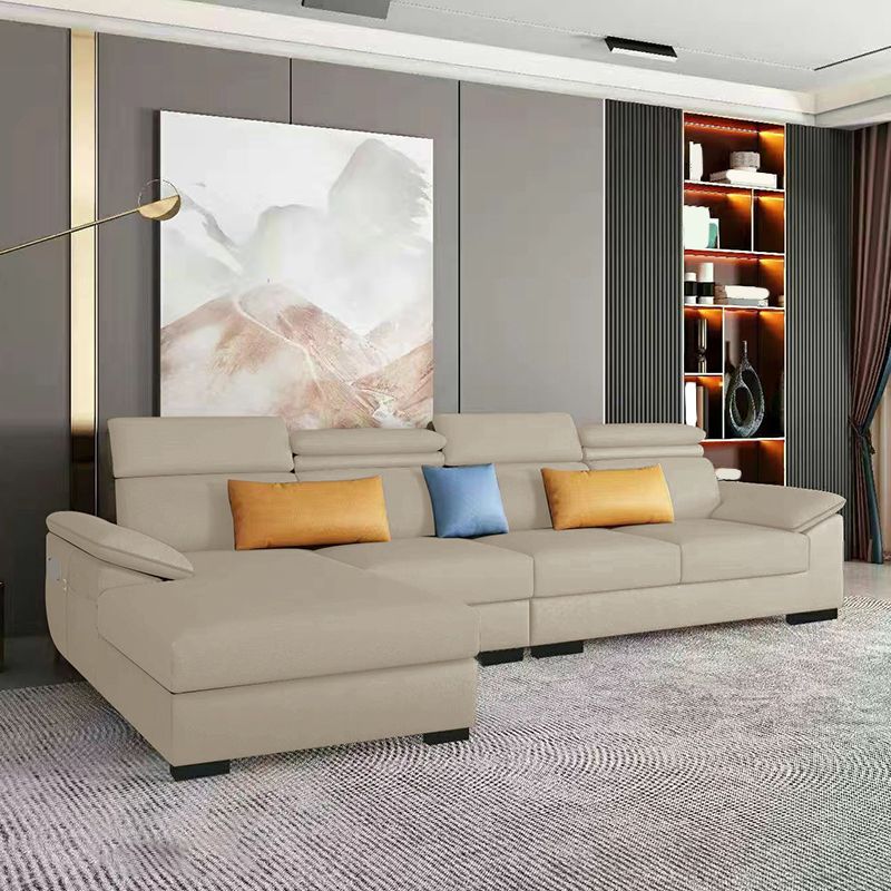 Contemporary Stain-Resistant Faux Leather Cushion Back Sectionals