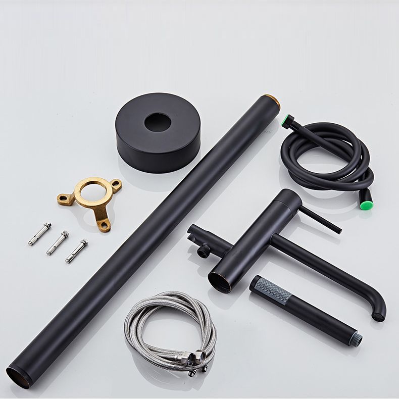 Modern Floor Mounted Metal Freestanding Tub Filler One Handle Freestanding Tub Filler Trim