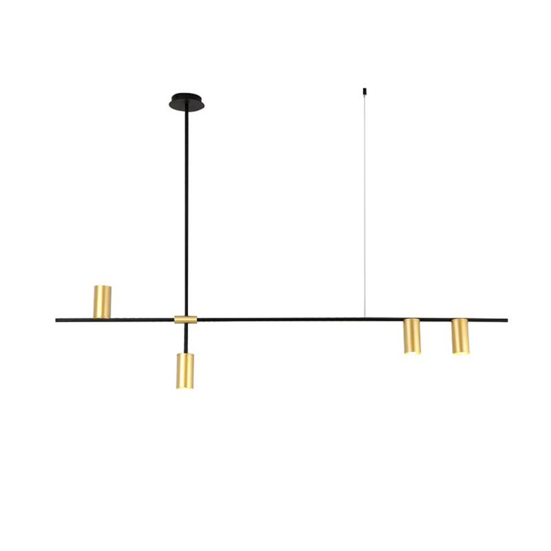 Accesorios de iluminación de la isla de cilindro modernos Luz de metal de lámparas de metal