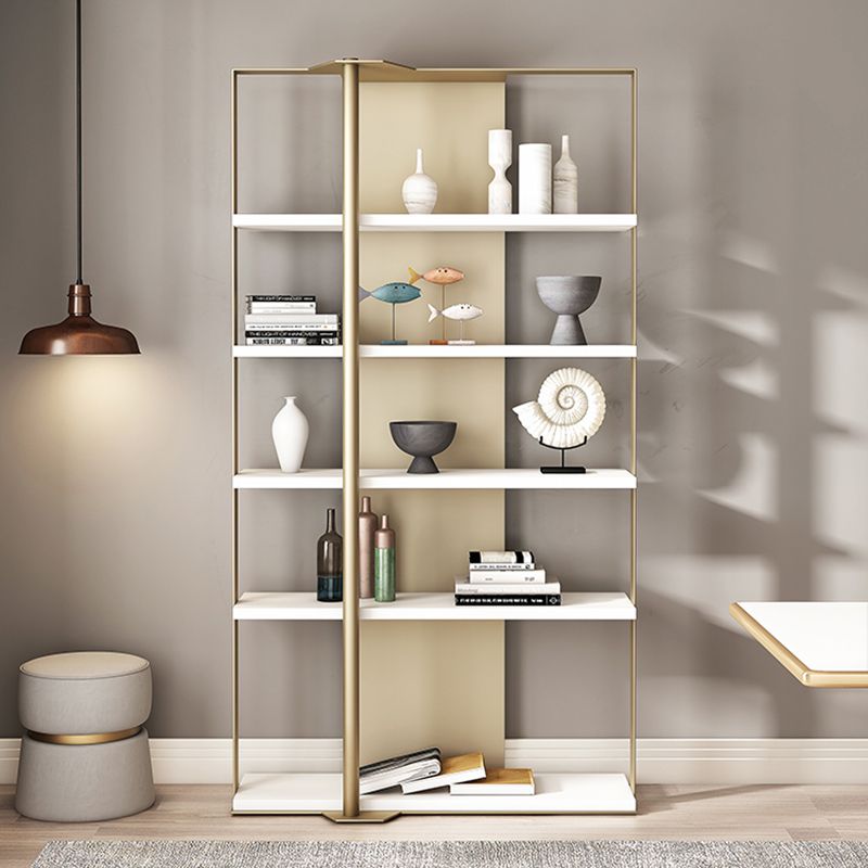 Glam Open Back Shelf Bookcase Metal Book Shelf for Study Room