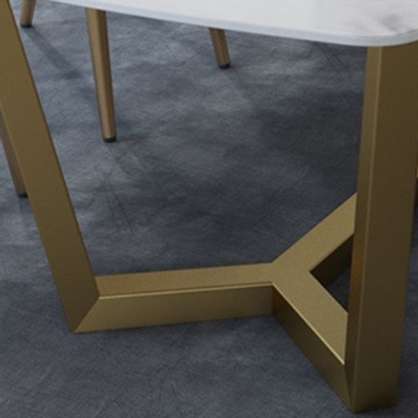 Modern 1/7 Pieces Dining Set Rectangle Stone Dining Table for Cafe Dining Room