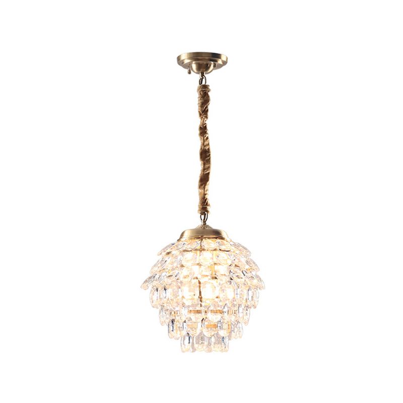 Crystal Chandelier Lighting Fixture Countryside Chandelier Pendant Light for Sitting Room
