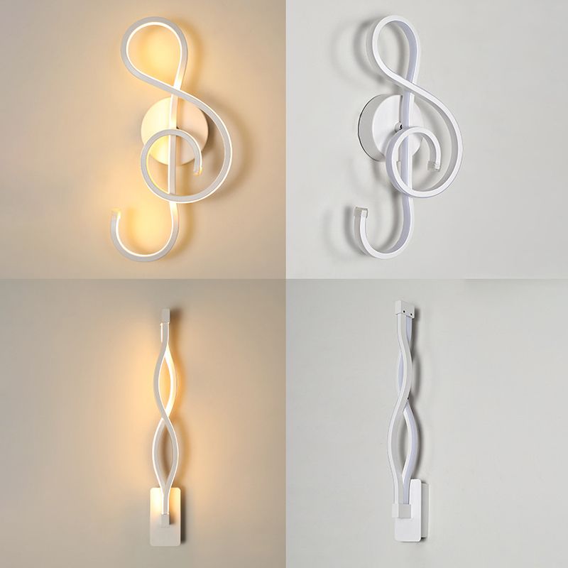 Moderno minimalista a parete LED Light Light Alluminio Sconcetto parete lineare con tonalità di plastica