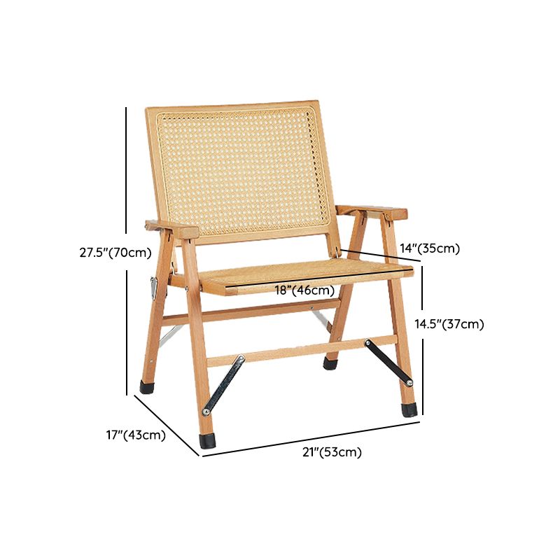 Contemporary Home Solid Wood Cane Back Armless Dining Chairs