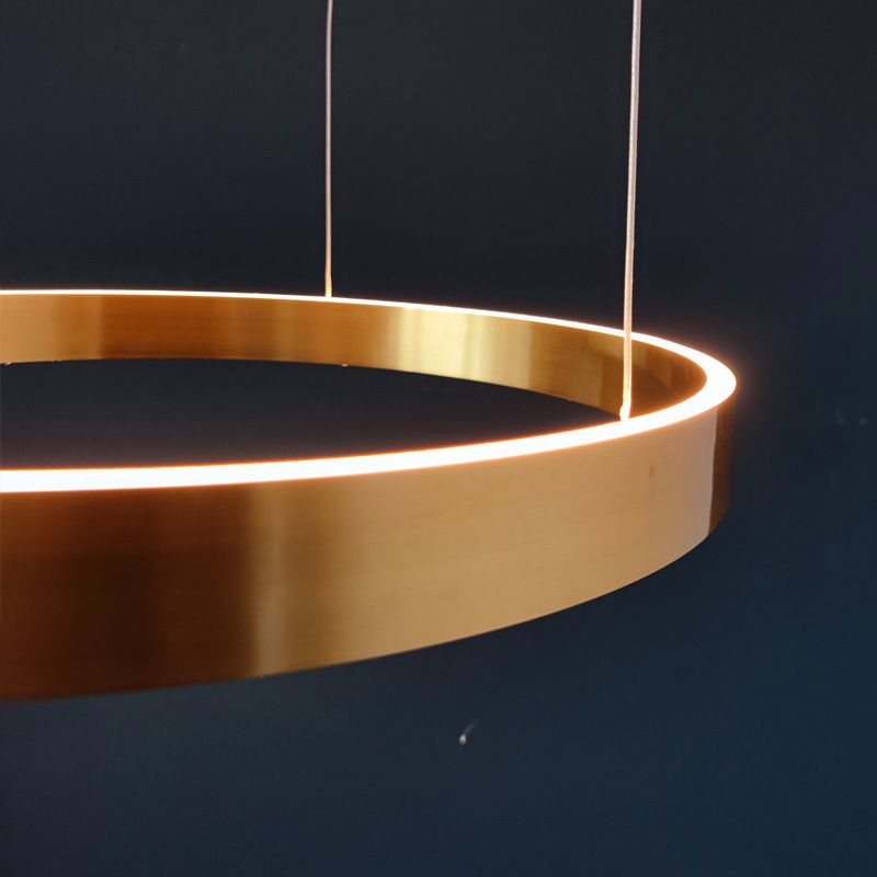 Ring Kronleuchter Leuchte moderne Einfachheit Acrylpendelleuchte für das Restaurant