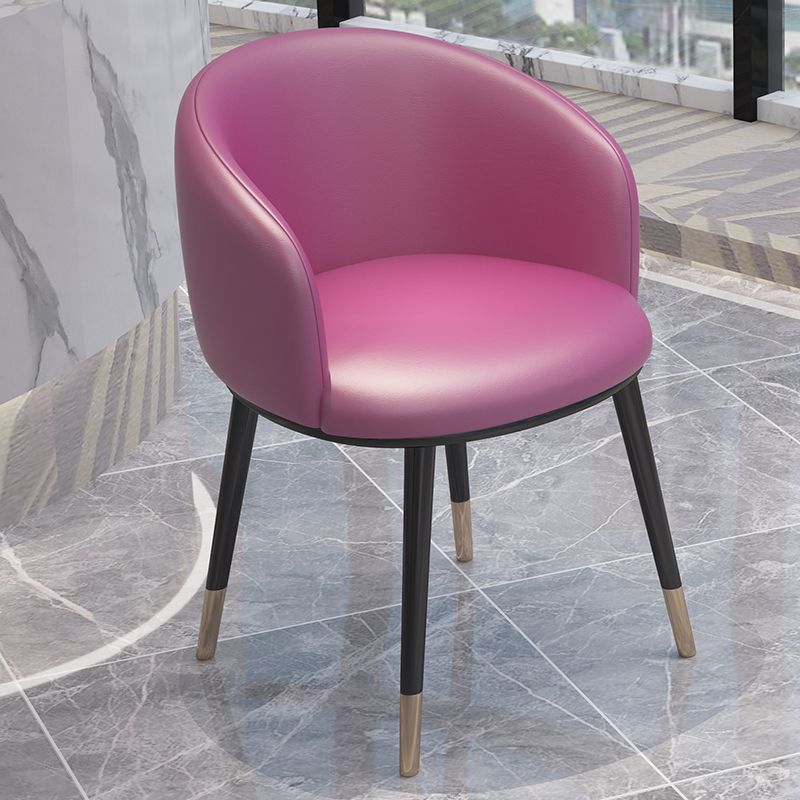 Silla de metal de estilo escandinavo, respaldo sólido, juego de sillas de cocina y comedor