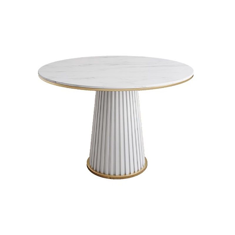 Traditional Luxury Dining Table White Sintered Stone Table for Home