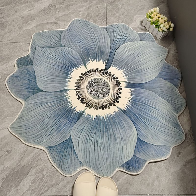 Novelty Floral Printed Indoor Rug Minimalist Carpet Stain Resistant Adults Indoor Rug