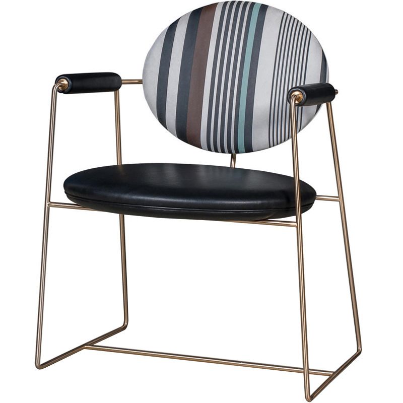 Indoor Glam Dining Chair King Louis Back Arm Chair with Upholstered