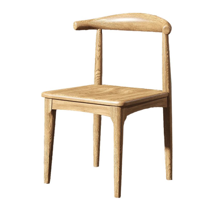 Silla lateral con respaldo abierto de diseño industrial para cocina, silla lateral de comedor de madera