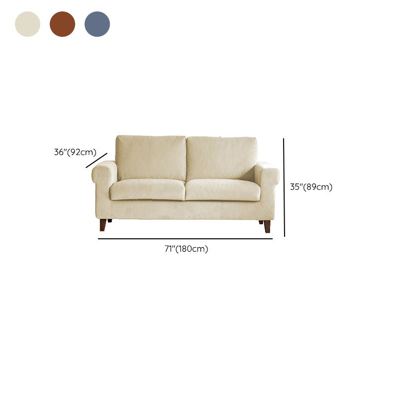 Modernistic Fabric Loveseat with Pillows and Cushion Modern Sofa for Room