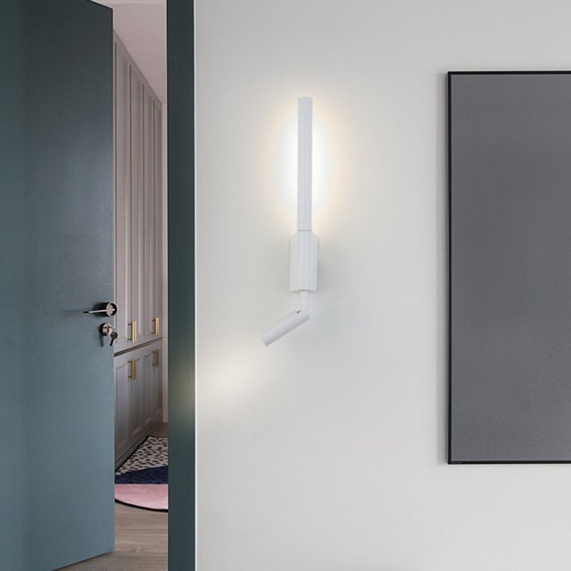 Modernism 2-Light White Wall Mounted Sconce Metallic LED Wall Light