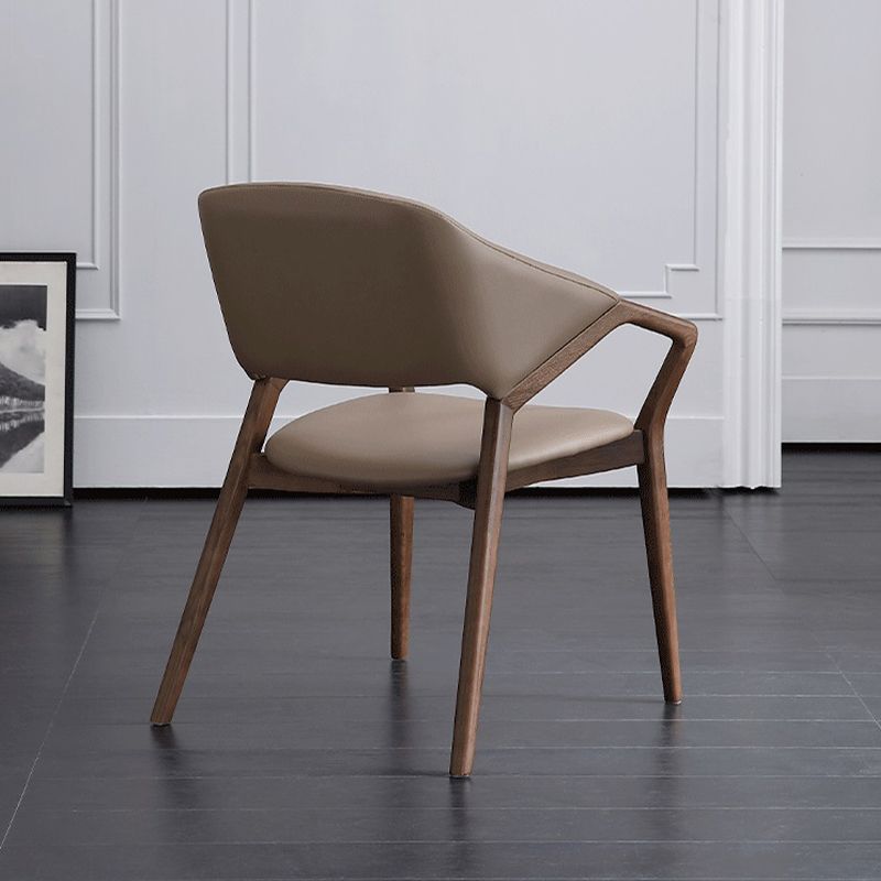 Contemporary Kitchen Dining Arm Chair Open Back Dining Chair