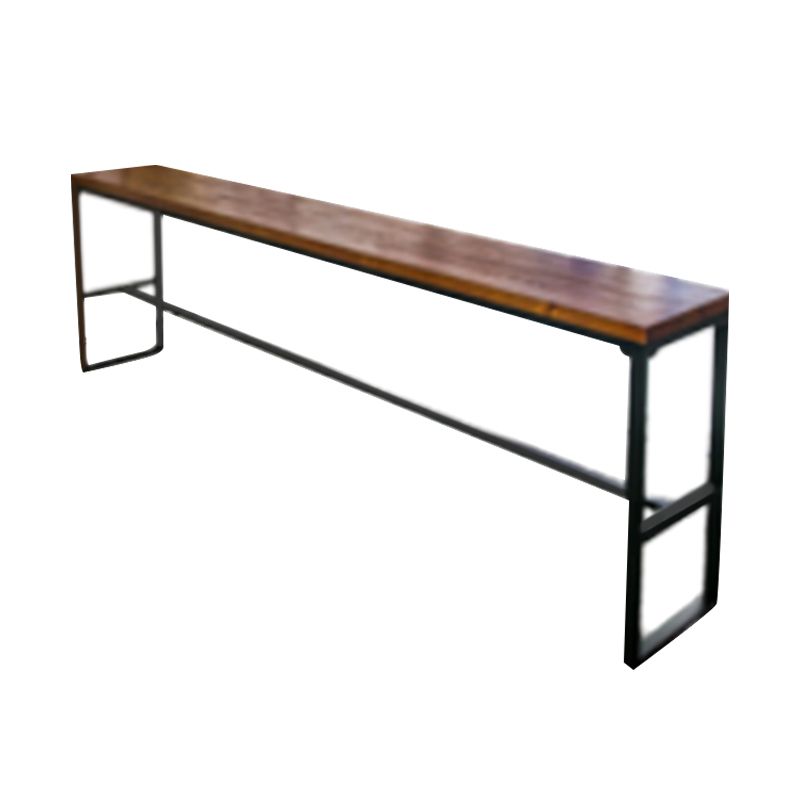 Modern Style Bar Table Set 1/7 Pieces Rectangle Wood Counter Table with Stools