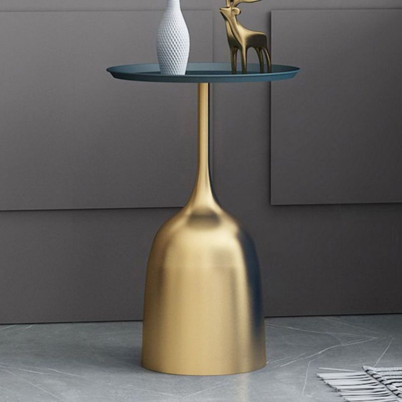 Pedestal Tray Top End Table Mid-Century Round Minimalist Side Table