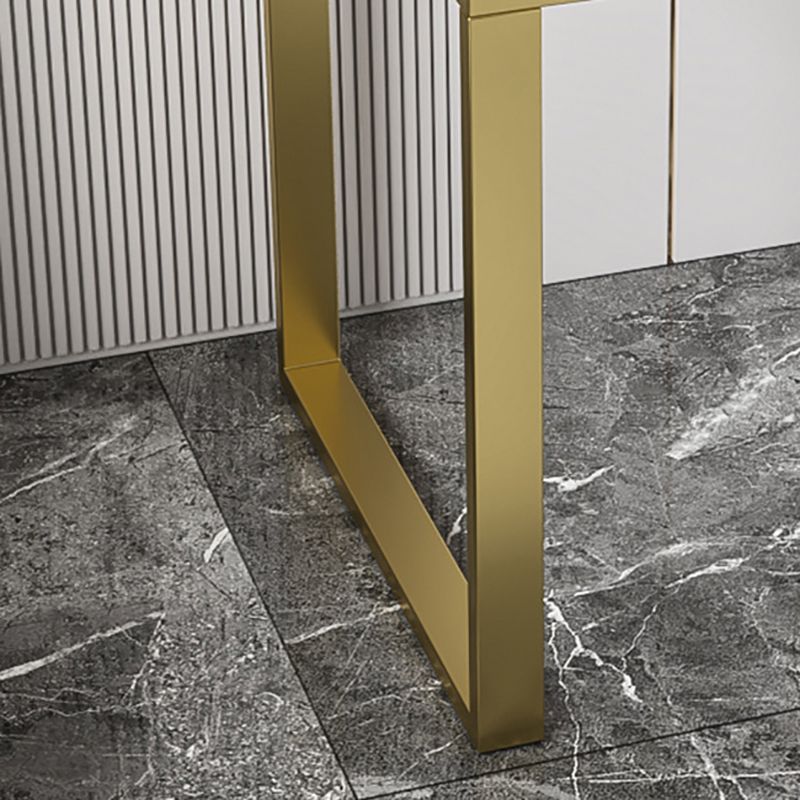 Contemporary Office Desk 23.62" Rectangular Executive Desk with 3-drawer