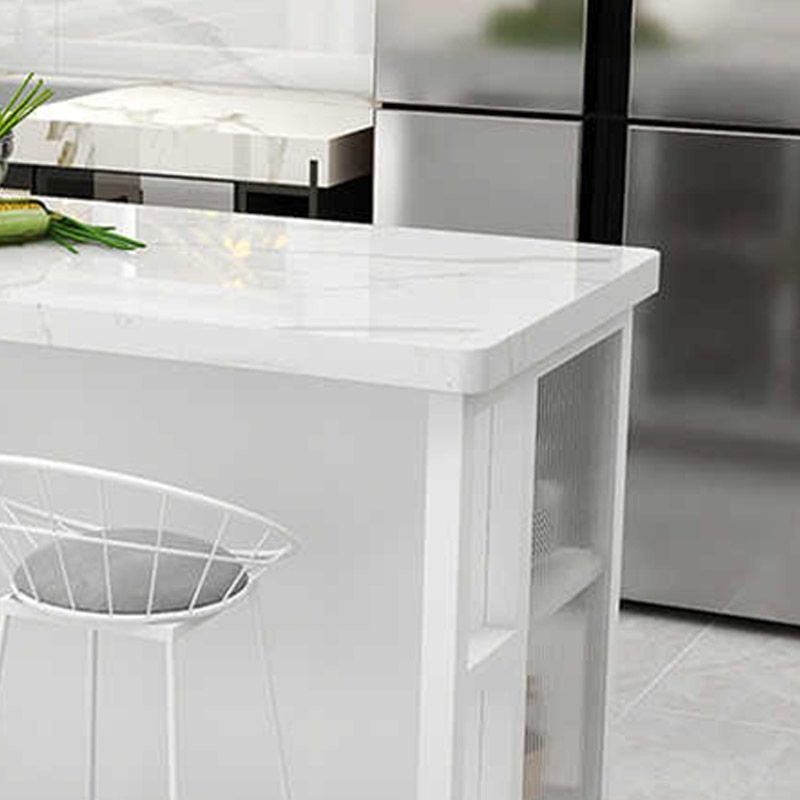 Modern Prep Table Rectangular Rolling Dining Room Kitchen Trolley
