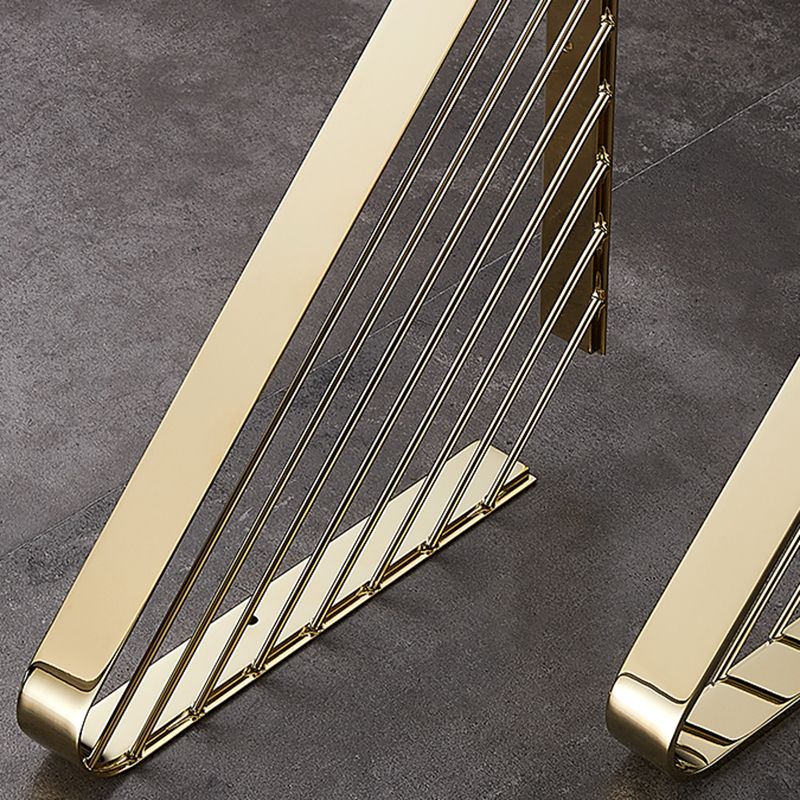 2-Piece Modern Bathroom Accessory Set, Polished Chrome/Gold, Bath Shelf