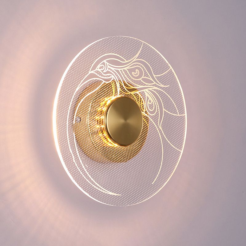 Simple Wall Lighting Fixture Circle Wall Light Sconce for Bedroom