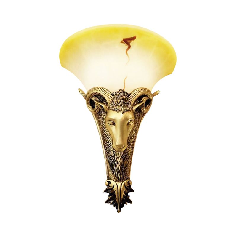 1 lumière gravée de la paroi de chèvre Géné