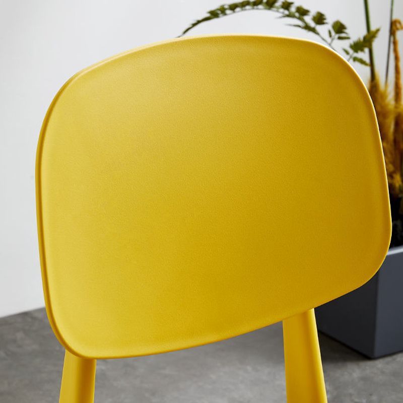 Contemporary Kitchen Dining Side Chair Open Back Plastic Chair