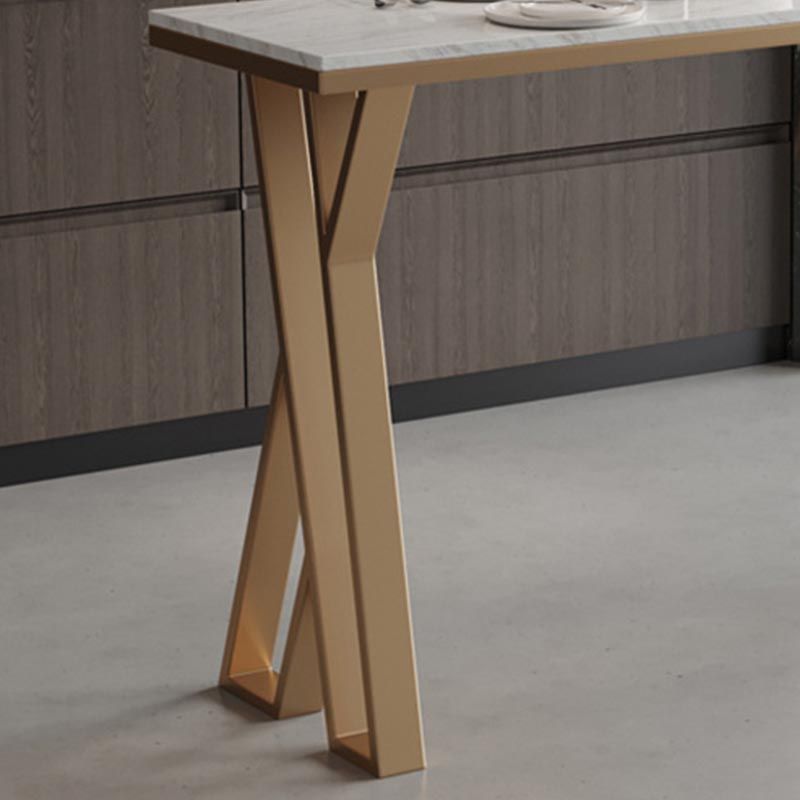 White Rectangle 1/2/3 Pieces Bar Stool and Table Set Indoor Glam Table and Stool Set