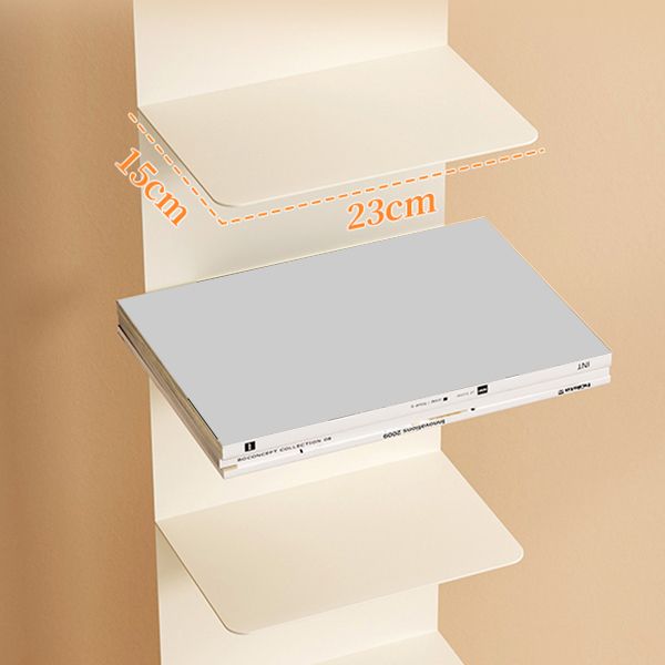 Closed Back Bookshelf Vertical Metal Shelves Included Bookcase for Study Room