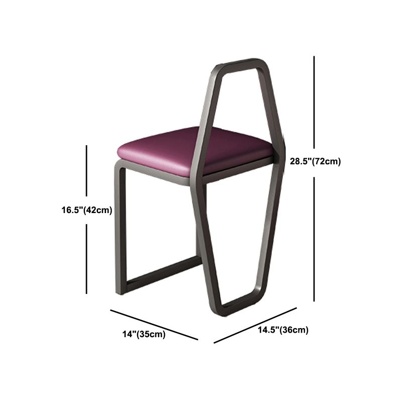 Solid Wood Vanity Luxurious Stone Top Dressing Table in Purple